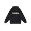 GROUND ZERO Unisex Embroidered Two-Way Zip Hooded Sweatshirt