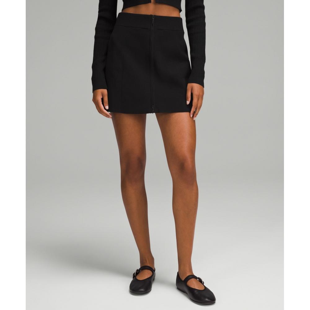 

Lululemon Ribbed Knit Mini Skirt Black XL