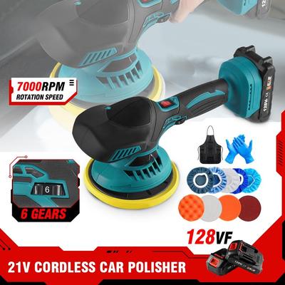 7000RPM Cordless Automobile Polishing Sealing Glaze Machine Portable Auto Waxing Power Tool Electric Car Polisher