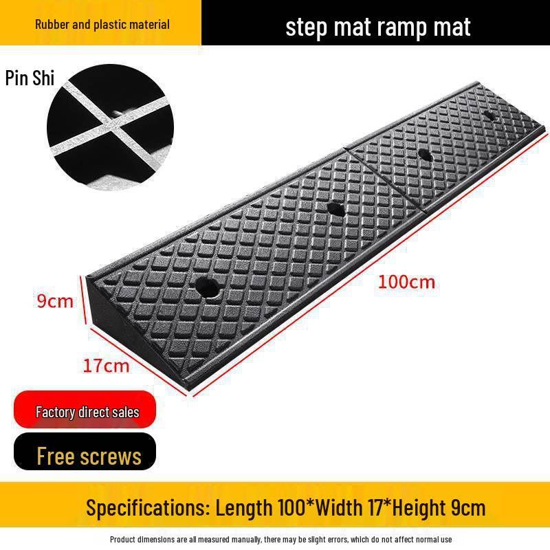 Heavy-Duty Rubber/Plastic Curb Ramp & Speed Bump Pad