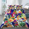 Tropical Birds Duvet Cover Watercolor Hummingbird Flowers Twin Bedclothes Exotic Wildlife White Abstract Polyester Qulit Cover
