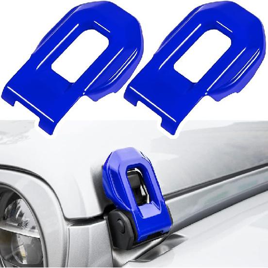 Hood Latch Lock Catch Brackets Cover for 2018-2024 Jeep Wrangler JL JLU Unlimited Sports Freedom Sahara Rubicon Gladiator JT 2-Door & 4-Door Exterior