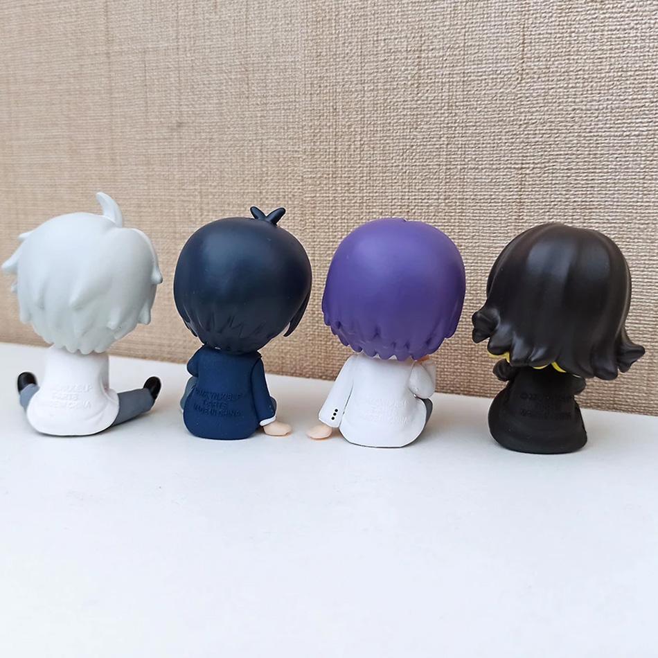 6cm 4pcs/set Blue Lock Gk Anime Figure Isagi Yoichi Bachira Meguru Shoulder To Shoulder Sleep Mini Kawaii Model Statue Kid Toys