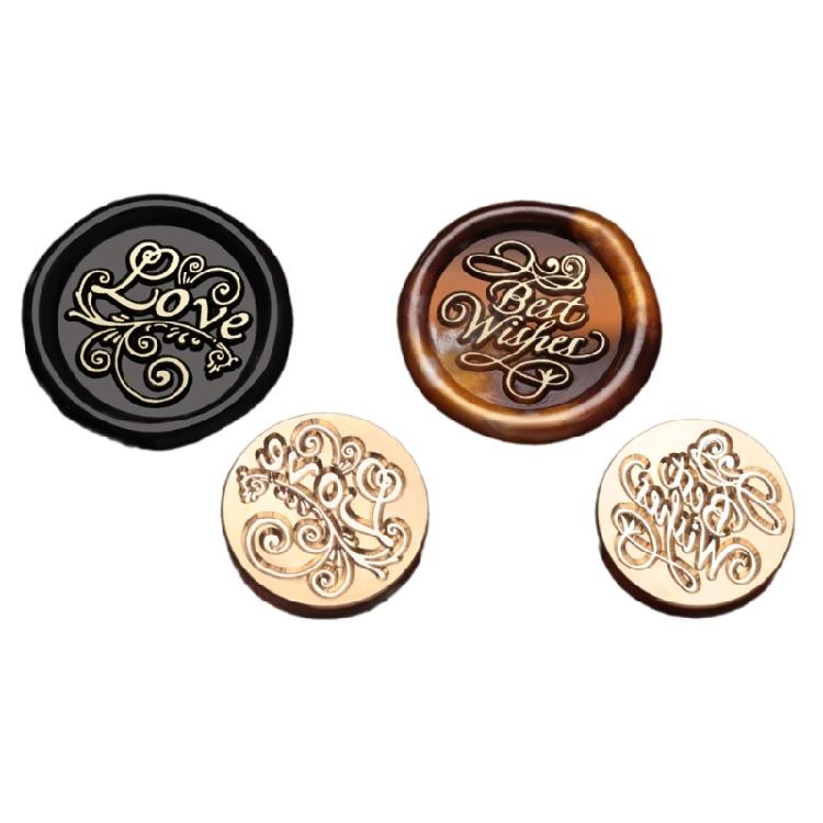 Envelope Emboss Wax Seal Stamp Head Removable Sealing Brasses Stamp Head Gift