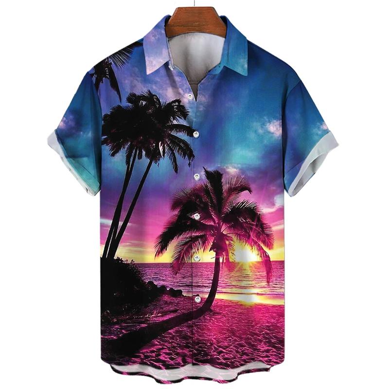Chemise hawaïenne d'été à manches courtes pour homme, style Y2K, chemise décontractée pour homme, vêtements de mode urbaine pour homme