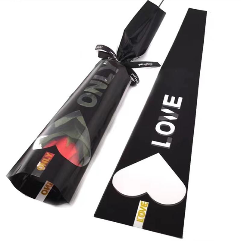 20/50Pcs Plastic Single Rose Sleeve Flower Package Bouquet Package Valentine's Day With Clear Flower Packaging Bag Party Decor