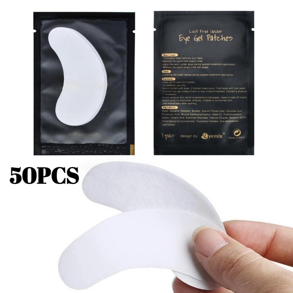 50/25 kusů Podložka na řasy Gel Hydrogel Oční náplast Prodloužení řas Make-upové nástroje
