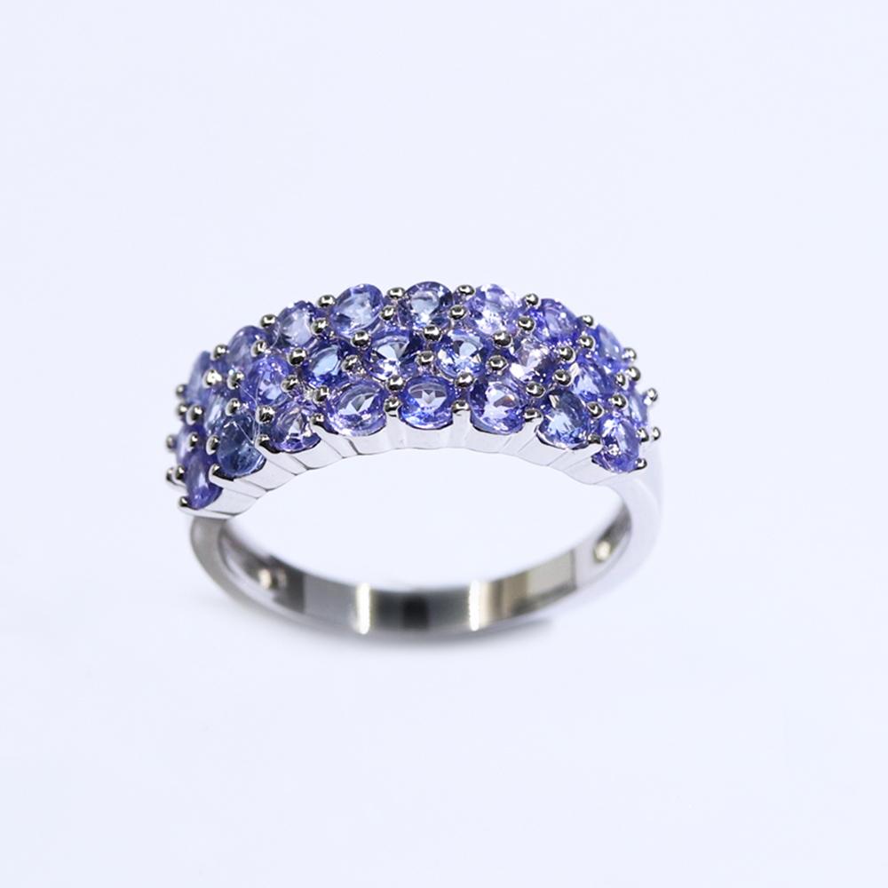 S925 silver Classic design natural blue Tanzanite Rings natural gemstone jewelry fine jewelry precious gift for women