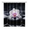 Tenda Doccia Meditazione Giapponese Zen Spa Loto Pietre di Basalto Olio Essenziale Candele Profumate Bambù Acqua Arredamento Casa Set Impermeabile