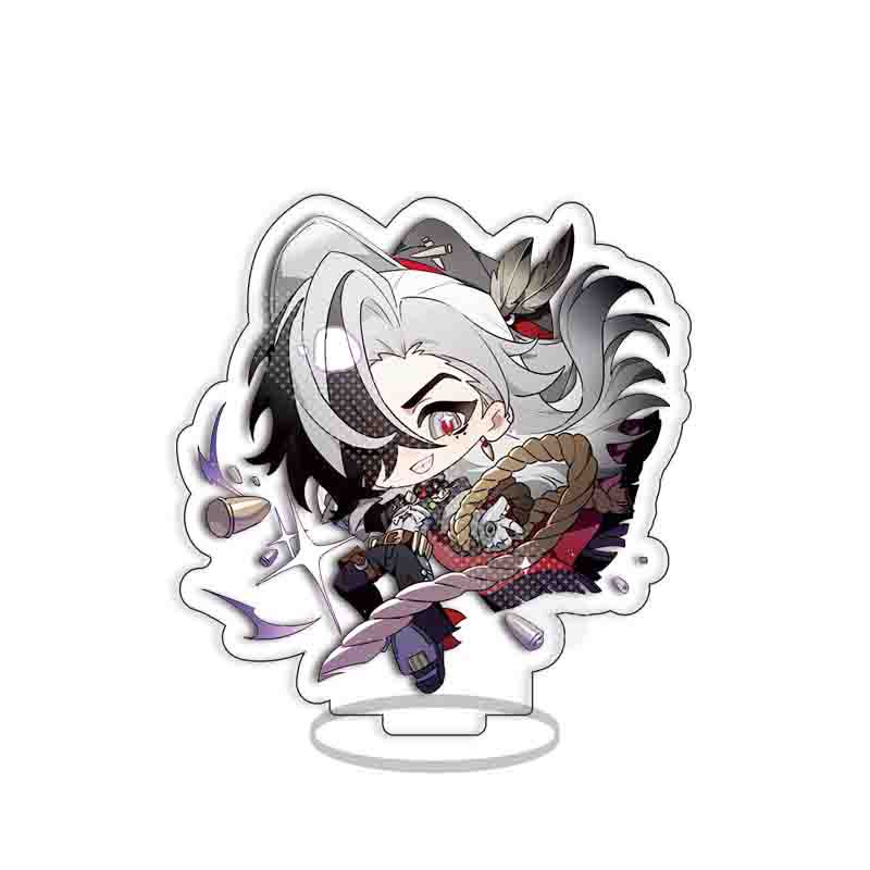 8cm Game Honkai Star Rail Boothill Jade Jiao Qiu March 7th Yunli Cosplay Acrylic Figure Stand Model Plate Desk Decor Sign