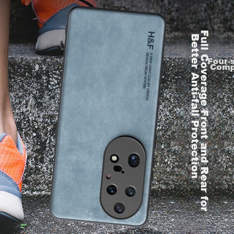 Phone Case for Huawei P50 Pro, Huawei P50 Pro Protective Cover, Upgraded Skin-Like Matte Lens Full Protection Silicone Case - Coral Blue