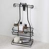 Pearl Metal Shower Rack, 2-Tier, Bath Storage, Limited Edition, Black, BLKP, AZ-5078, Product Dimensions: Approx. 27.5cm W x 14.5cm D x 50cm H