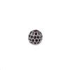 10mm Micro-Paved Zircon Copper Beads for DIY Jewelry - Black and White Round Ball Accessories