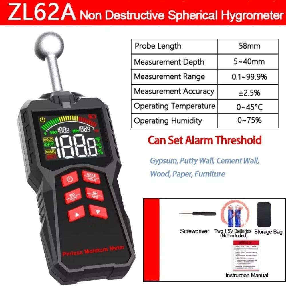 Non-contact Timber Damp Detector Digital Moisture Analyzer Water Leakage Tester Timber Inspection