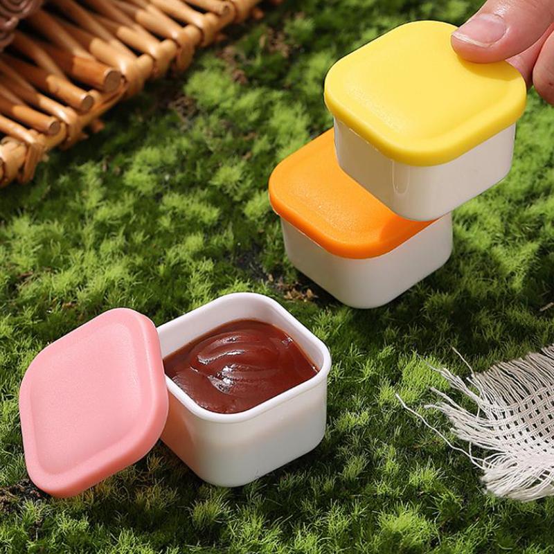 1Pcs Mini Plastic Sauce Bottle Seasoning Box Salad Dressing Containers For Outdoor Barbecue Bento Lunch Box Accessories