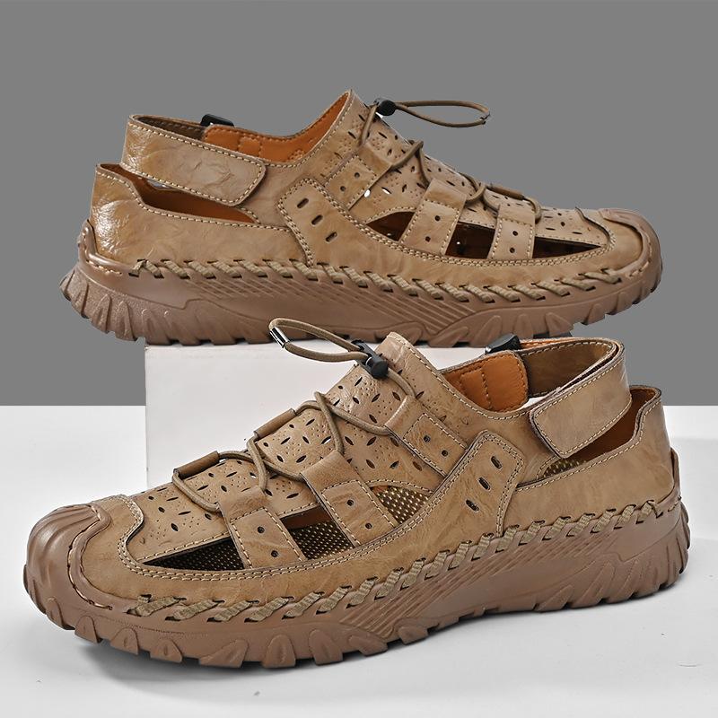 Large size sandals summer new outdoor breathable lightweight foot shoes men's travel mountaineering wading cave shoes
