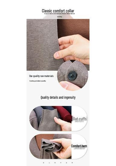 Men's Thick Wool V-Neck Cardigan for Autumn/Winter - Ideal for Middle-Aged/Elderly