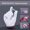 700g White Cotton Yarn Work Gloves - Wear-Resistant, Thickened, Nylon Blend for Labor Protection In Construction and Repair