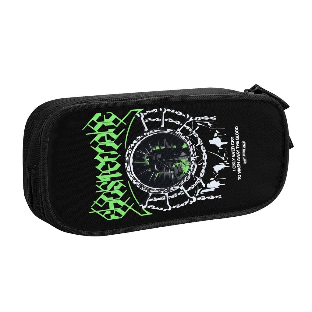 Rapper Heavy Metal Hip Hop Music Ghostemane Cute Pencil Cases Girl Boy Large Capacity Pencil Bag School Accessories