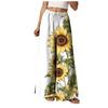 Womens Floral Print Wide Leg Pants Loose Fit Trousers With Two Side Splits Casual Lounge Wear Beach Vacation Outfits 2025