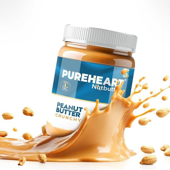 Pureheart Nutbutter Crunchy Peanut Butter 200 gm | Natural & Premium Roasted Peanuts | High Protein, Rich in Fiber | Zero Trans Fats