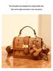 2025 Autumn/Winter Women's Retro High-End Print Crossbody Bag