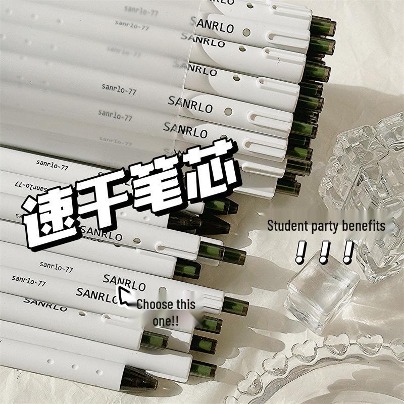 Quick-Dry Black Pen with Soft Grip for Students