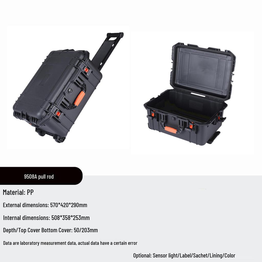 Multi-Size Explosion-Proof, Waterproof, Shockproof Plastic Tool Case with Optional Lining
