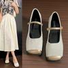 French thick heel small fragrant Mary Jane single shoes new spring and autumn square head black evening shoes