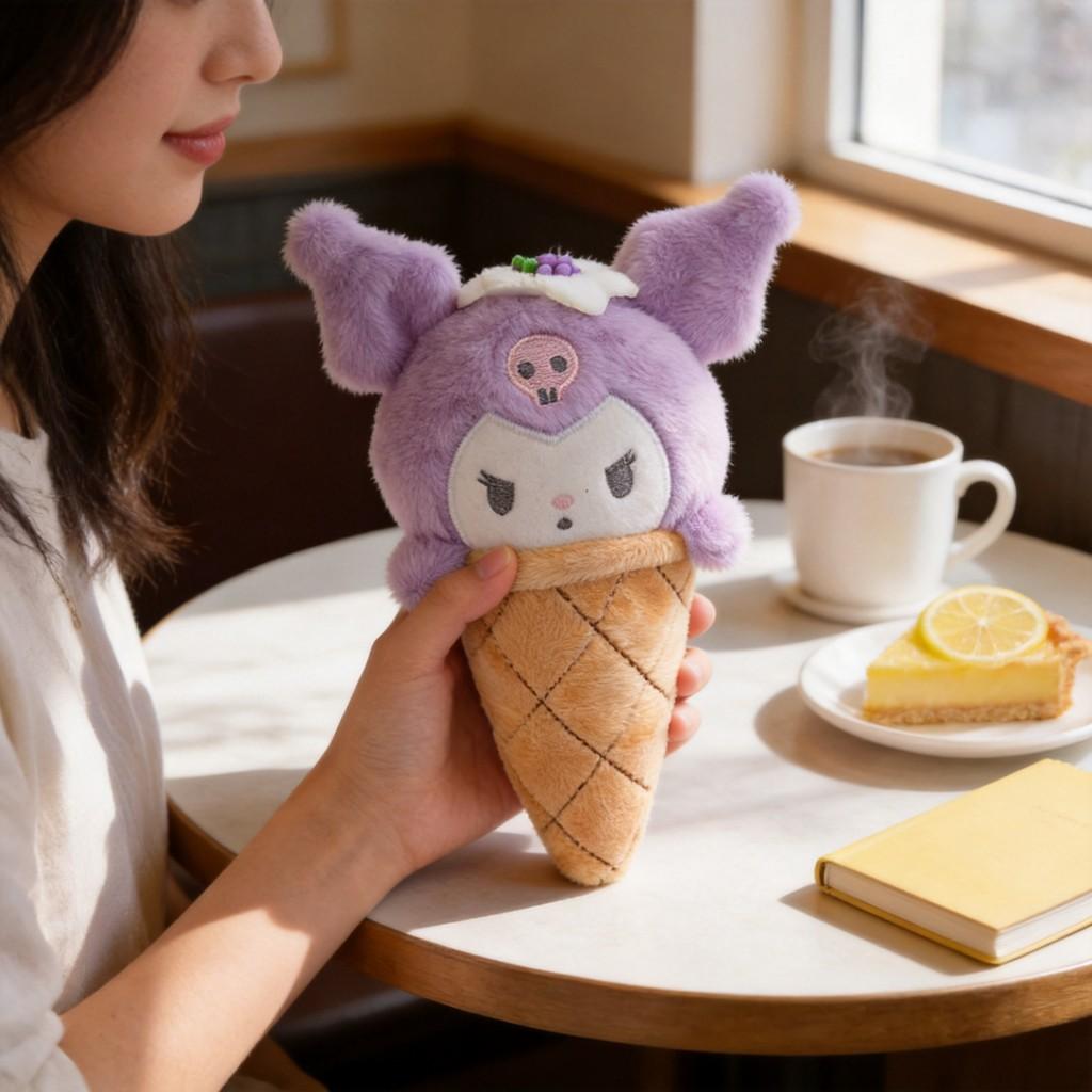 Adorable Ice Cream Plush Keychain Bag Charm 13cm