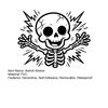 jijijing Halloween Skeleton Light Switch Sticker, Electric Decal, Removable Decals, PVC Waterproof Wall Art for Home Bedroom Living Room Entrance