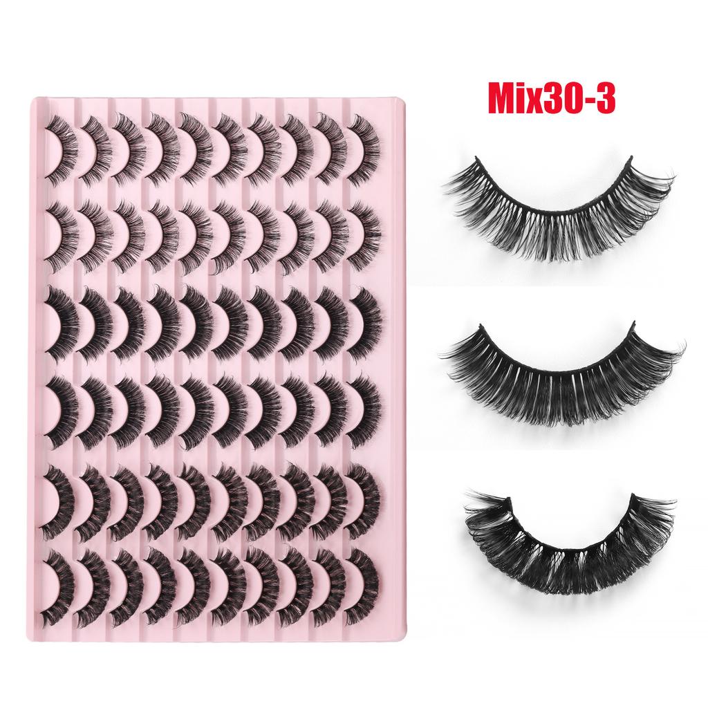 30 Pairs Of Dense Curled Eyelashes False Eyelash Dense Simulation