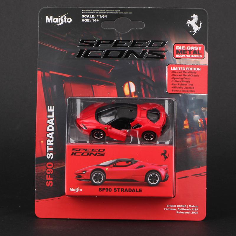 Maisto 1:64 Porsche 911 Taycan Lamborghini Sian Performance Ferrari SF90 Monza SP1 Car Model Alloy Miniature Diecast Toy