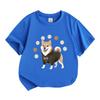 Kids Boys Girls Crew Neck Short Sleeve 100% Cotton T-Shirt, Cute Smiling Shiba Inu Dog in Hoodie Graphic Casual Soft Breathable Tee Top for Children D