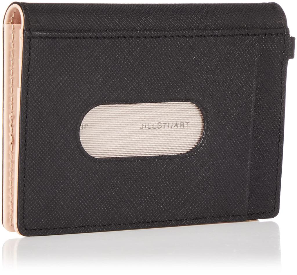 Jill Stuart Slim Cowhide Leather Pass Case (with Original Charm) in Black