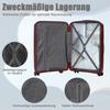 20"/24"/28" 3-Piece PP Spinner Luggage Set – Sizes with Side Handles, Hanging Hooks & Protective Feet – Integrated Combination Lock (Red)