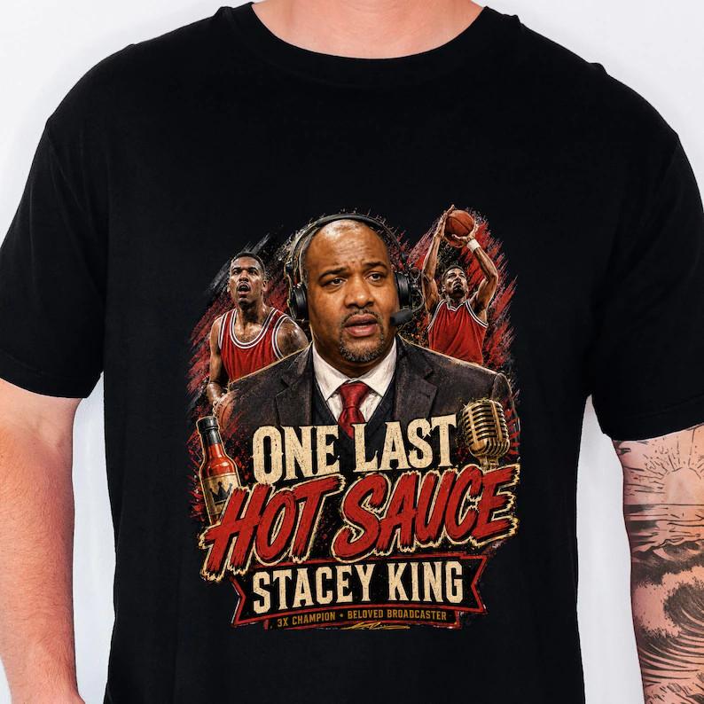Remembering Stacey King Shirt Chicago Basketball Broadcaster Tribute S
