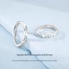 Luminous Kitten & Puppy Couple Rings: Cute Animal Cartoon Design, Glowing Gift Pair