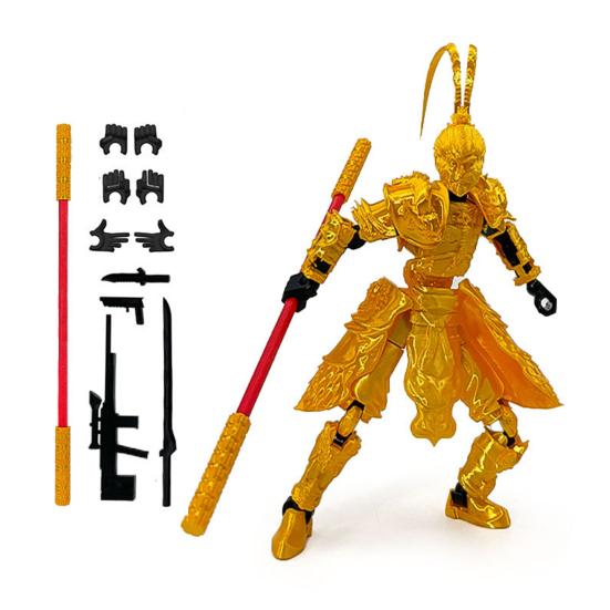 Monkey King Action Figure 3D Printed Movable Joints Monkey Model Great Sages Equalling Heaven Figurine Articulated Dummy Decoration Ornament
