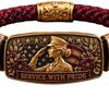 Leichtes Blumen-Armband Walk in Faith Geflochtenes Armband für Damen, Friedensvogel Geschenk Ehefrau Mutter Emaille-Armband, Inspirierendes Christliches Religiöses