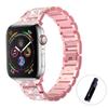 Luxury Bling Diamond Strap for Apple Watch Band 40mm 45mm 44mm 41mm 42mm 38mm Metal Belt for Iwatch Series 7 SE 6 5 4 Women Bracelet