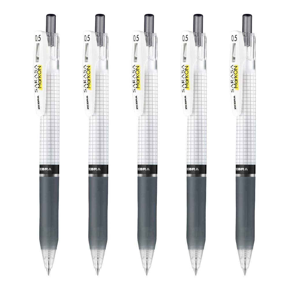 

Zebra Gel Ballpoint Pen Sarasa Markon Black Set of 5 0.5mm P-JJ77-BK5-AZ