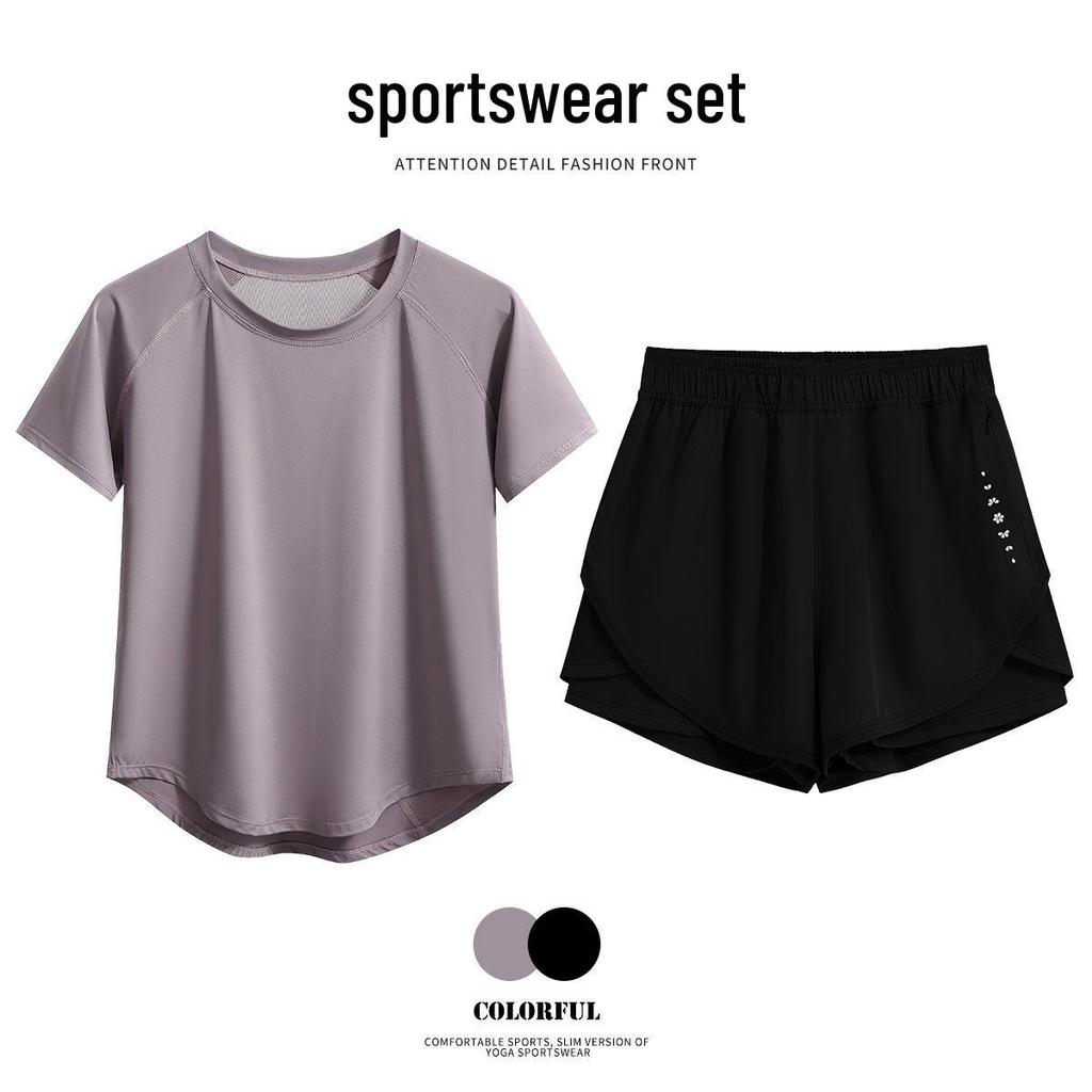 Unisex Quick-Dry Sweat-Wicking Running T-Shirt: Lightweight, Loose Fit, Short Sleeve, Ideal for Summer Fitness and Yoga.