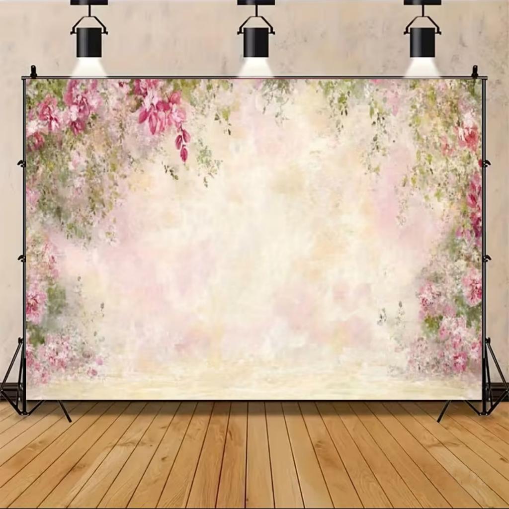 Floral Wall Theme Background Birthday Wedding Engagement Ceremony Party Decoration Abstract Flower Portrait Photography Studio