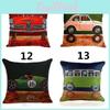 Car Dog Vintage Print Pillow Case Cartoon Beautiful Cushion Cover For Cars Home Decor Sofa Living