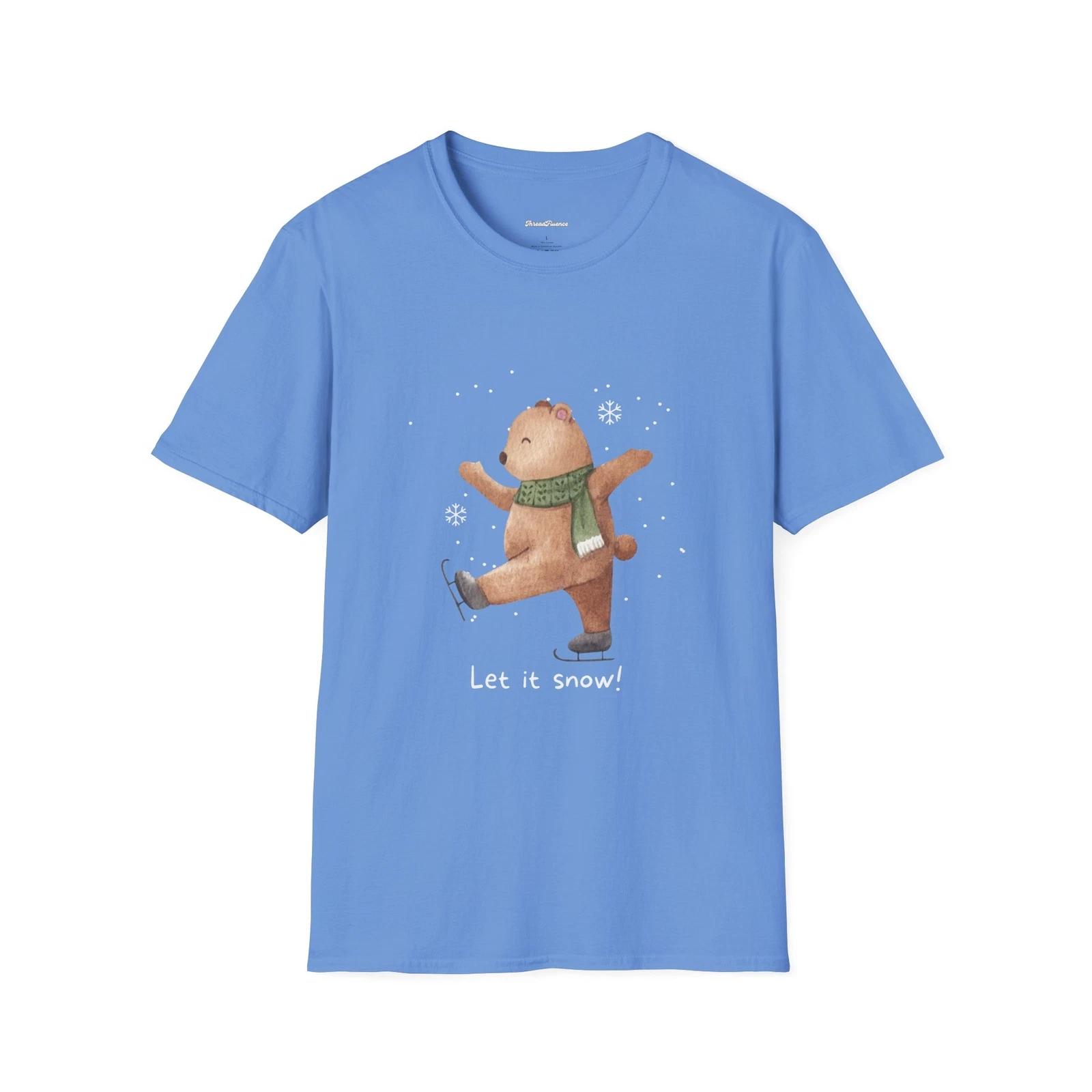 Let it Snow Winter T-Shirt, Christmas Tee, Cute Holiday Shirt, Snowflake 3XL