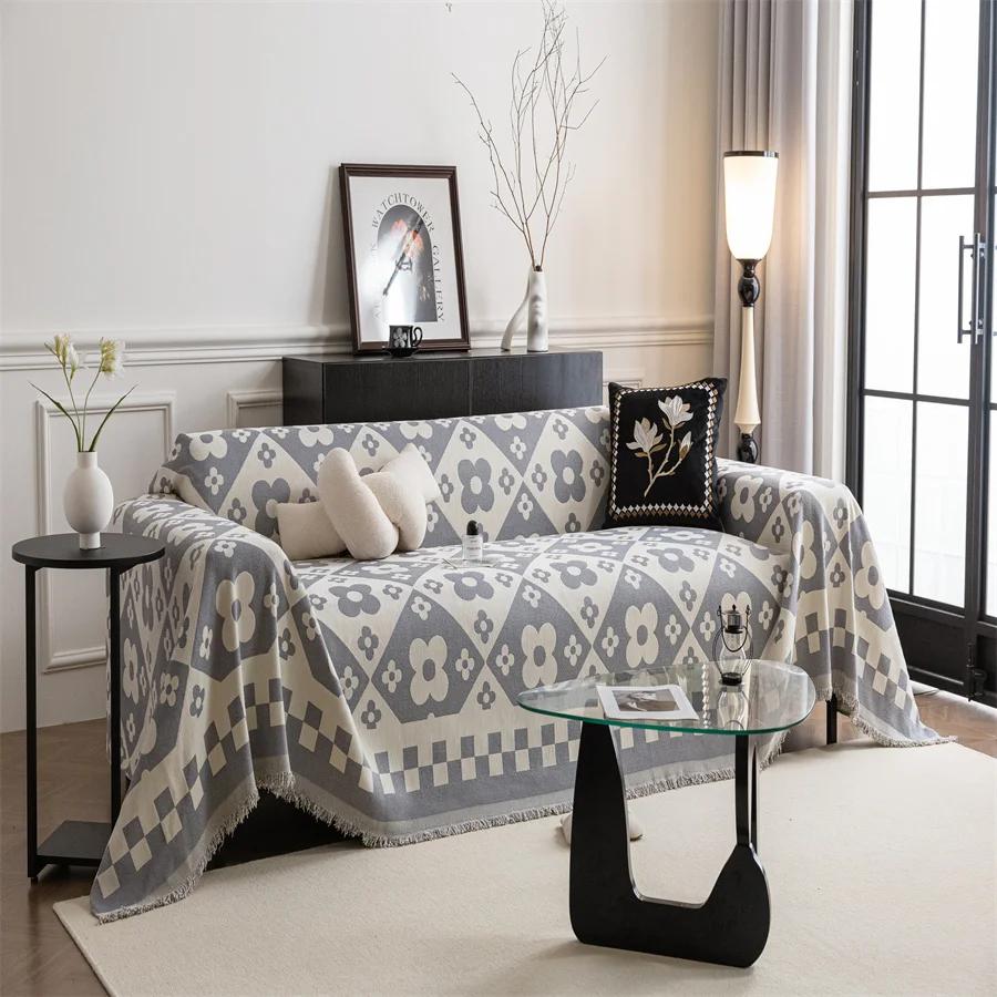 

Four Seasons Universal Simple Modern Sofa Towel Non-Slip Anti Cat Claw Sofa Cover Cover Sofa Cover Towel Fabric Sofa Blanket 180X230