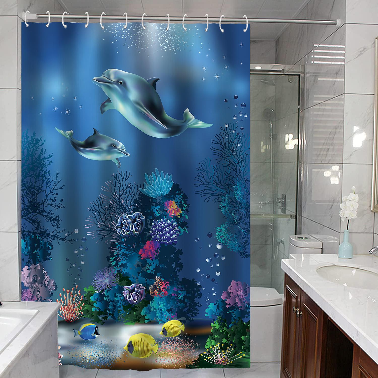 

JINRUN утолщенная водонепроницаемая занавеска для ванной комнаты, устойчивая к плесени, занавеска для душа, занавеска для душевой перегородки, занавеска для душа, занавеска для ванной комнаты, бесплатная перфорация 90*180cm