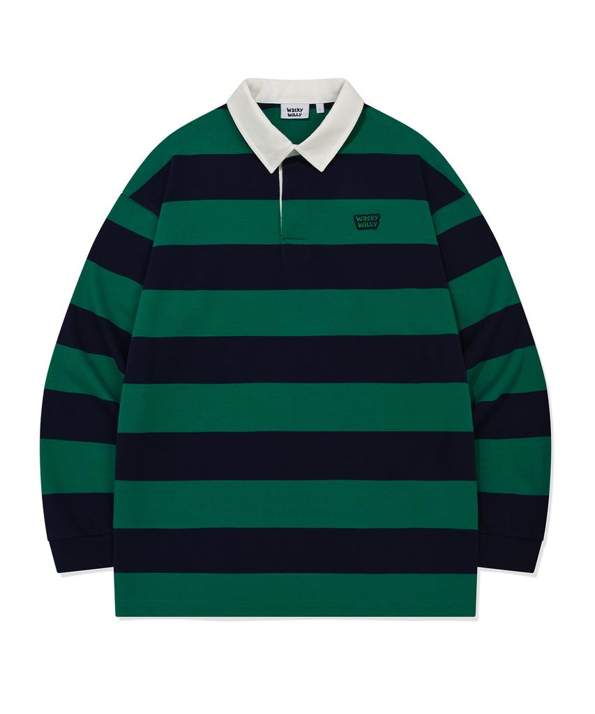 WACKY WILLY Rugby Long Sleeve Green