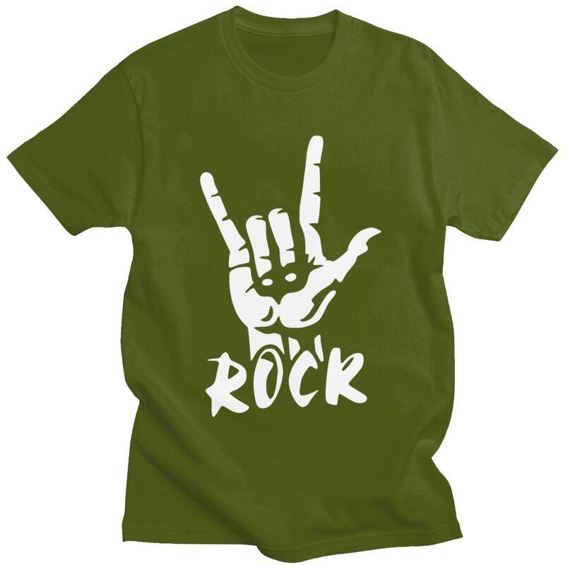 Custom Heavy Metal Rock Music T Shirts for Men 100 Cotton Tee Tops Tshirt Fashion Tshirt Clothes